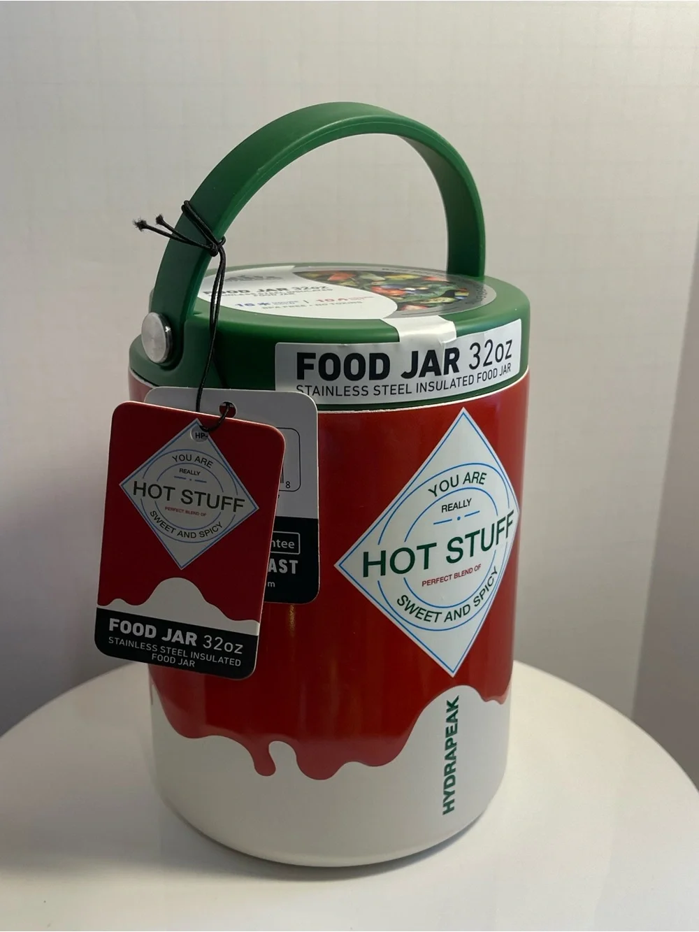 Hydrapeak Stainless Steel Insulated Food Jar “Hot Sauce/Hot Stuff” 32 oz- NWT